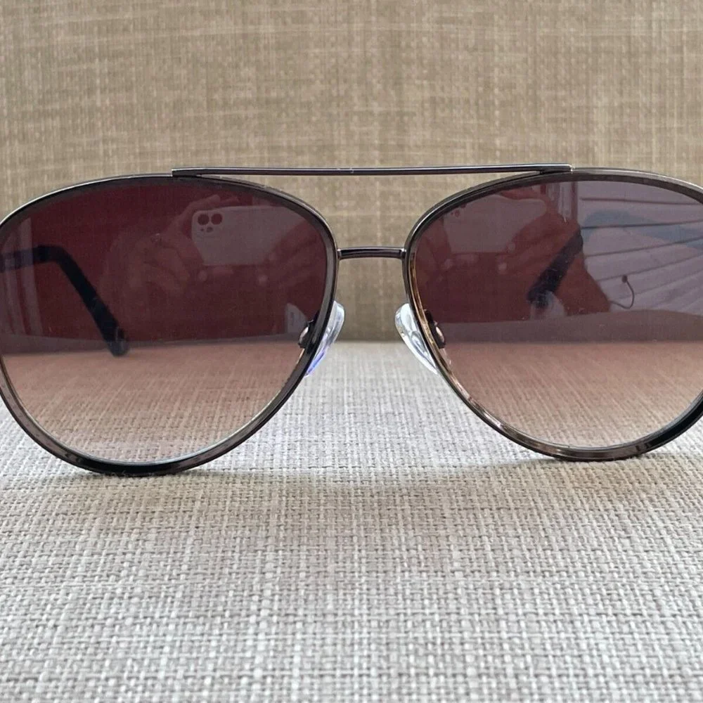 Foster Grant Men Sunglasses Polarized Eye Wear Dark Brown Metal Frame Read Desc